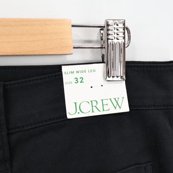 NWT J.Crew Sailor Slim Wide-Leg Patch Pocket Stretch Chino Pant In Black Size 32 - Picture 8 of 9